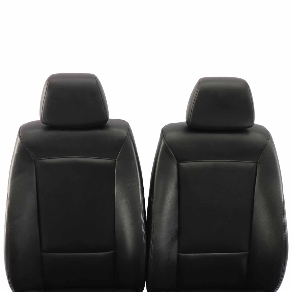 BMW E87 Schwarz Leder Interieur Vorne Links Rechts Sitz Sitze