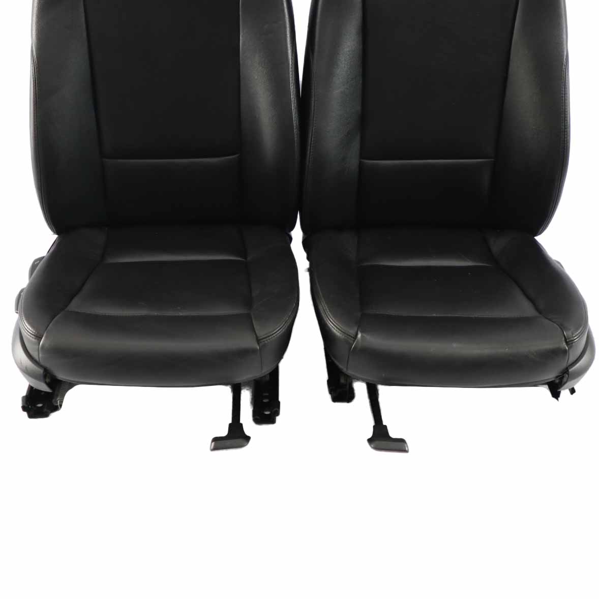 BMW E87 Schwarz Leder Interieur Vorne Links Rechts Sitz Sitze