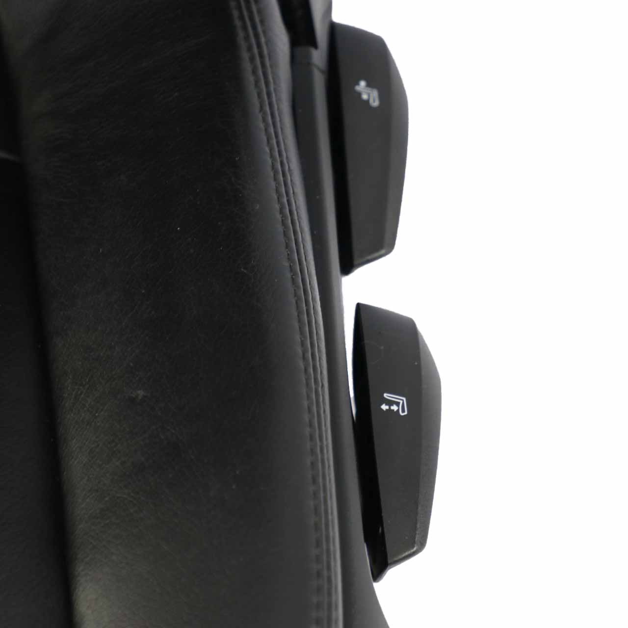 BMW E87 Schwarz Leder Interieur Vorne Links Rechts Sitz Sitze