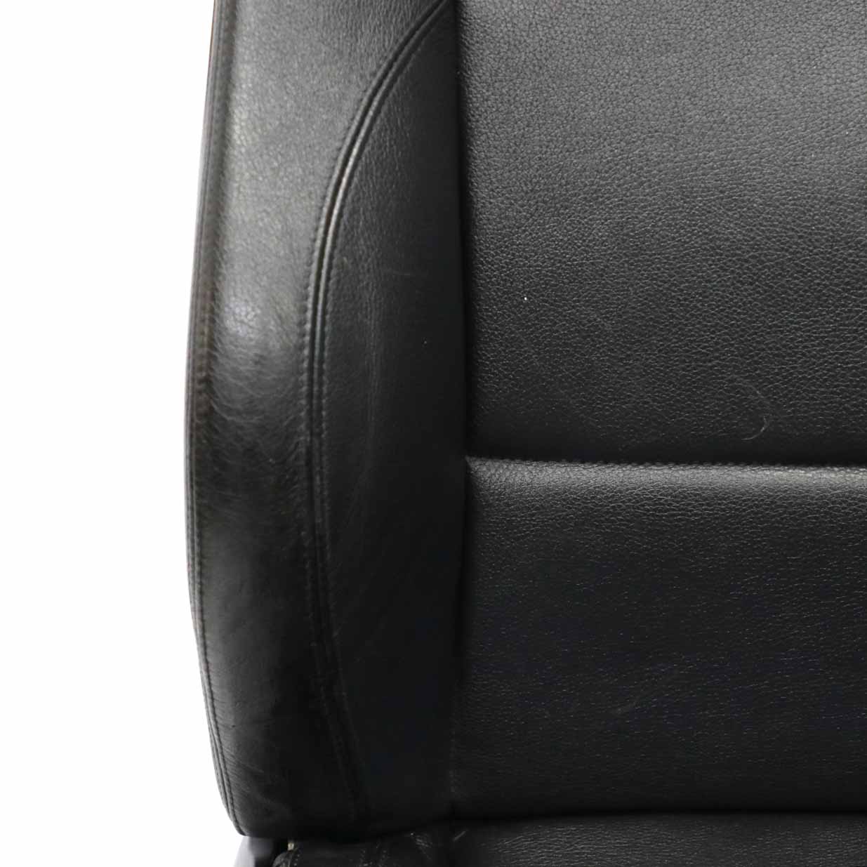 Ledersitze BMW E87 LCI M Sport Boston Schwarz Interieur Sitz Vorne Lendenwirbel