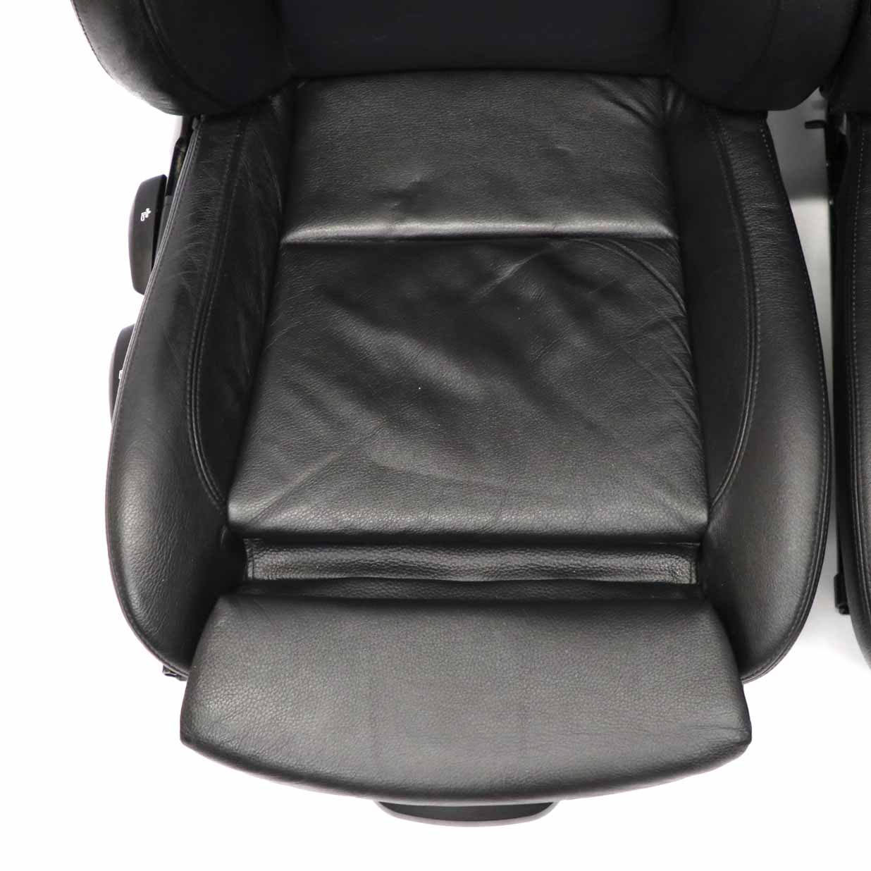 Ledersitze BMW E87 LCI M Sport Boston Schwarz Interieur Sitz Vorne Lendenwirbel