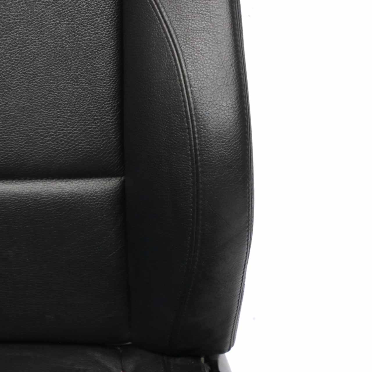 Ledersitze BMW E87 LCI M Sport Boston Schwarz Interieur Sitz Vorne Lendenwirbel