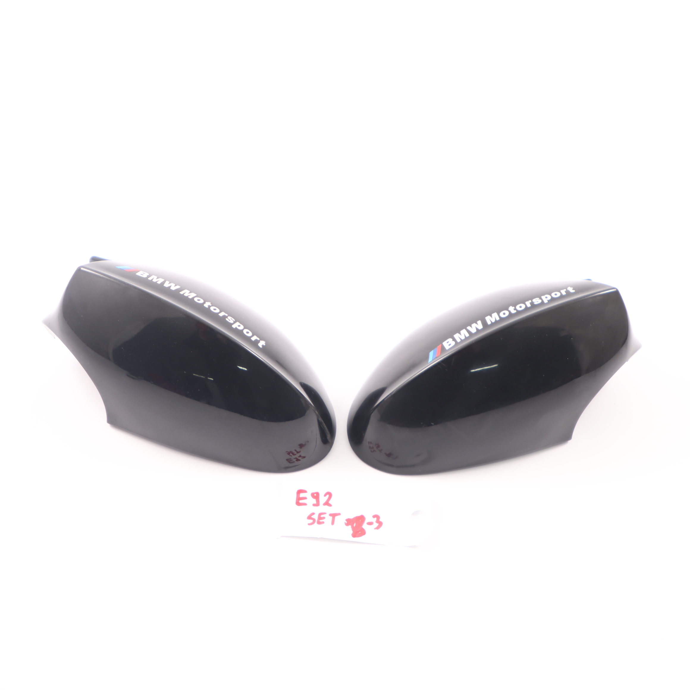 Wing Mirror Cover BMW E92 E93 Cap Casing Left Right N/O/S Housing Black Set