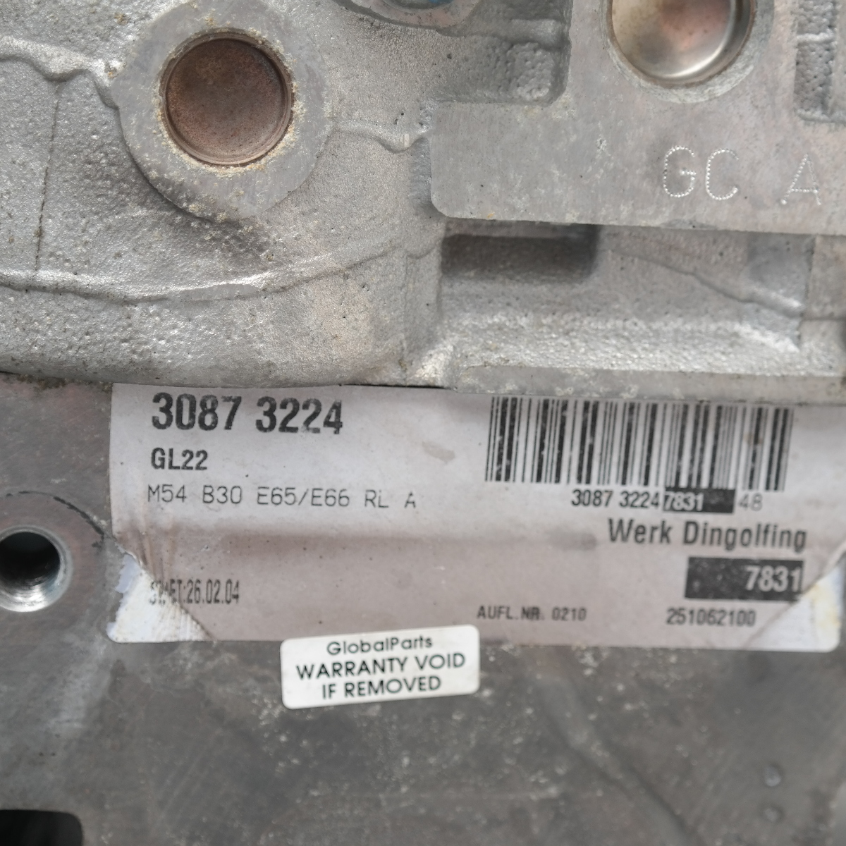 BMW E60 Kompletter Motor 530i Benzin M54 306S3 231PS mit 159 000km, GARANTIE